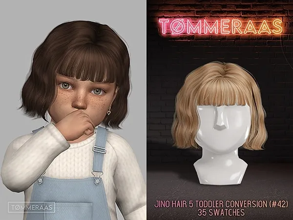 Alpha TØMMERAAS Jino Hair 5 Toddler Conversion (42) - The Sims 4 Custom Content