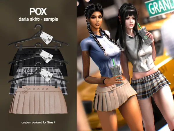 Alpha POX Daria Skirt (Sample) - The Sims 4 Custom Content