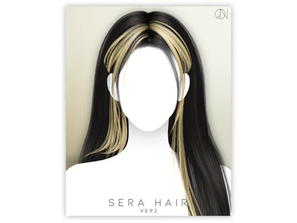 Alpha [JINO] HAIR N19 SERA ver2 - The Sims 4 Custom Content