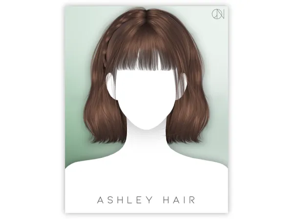 Alpha [JINO] HAIR N20 ASHLEY - The Sims 4 Custom Content