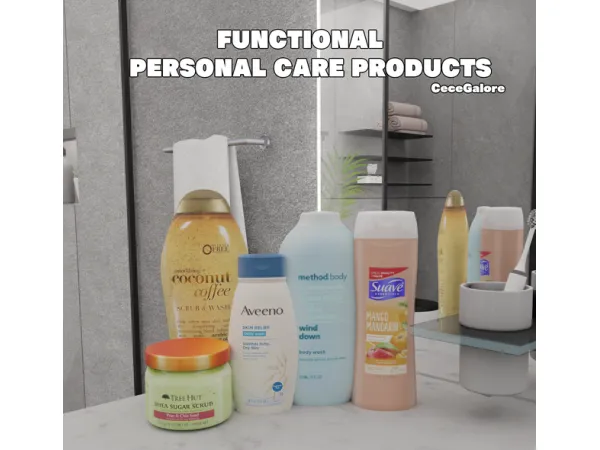 Alpha Functional Personal Care Products by CeceGalore - The Sims 4 Custom Content