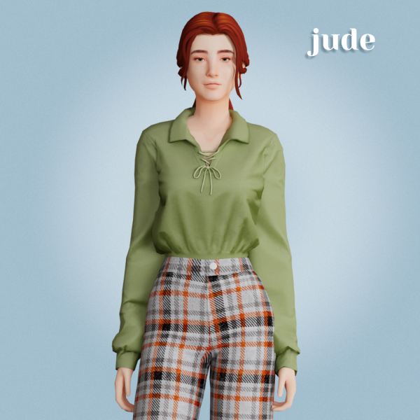 Alpha Jude shirt by amelylina - The Sims 4 Custom Content
