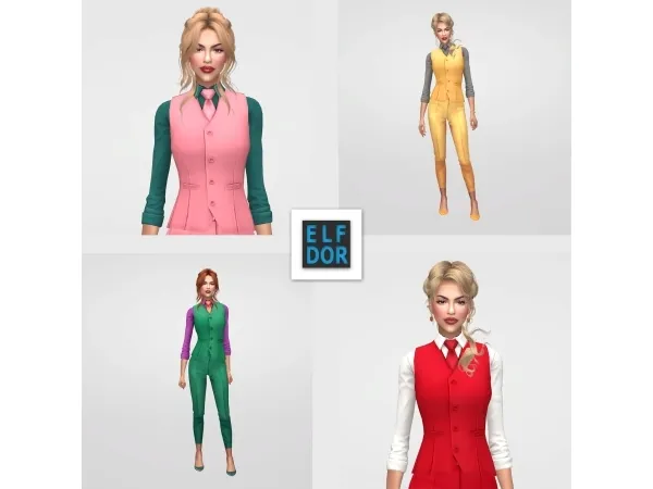 Maxis Match 2023 March Collection 1 Business Suit - The Sims 4 Custom Content