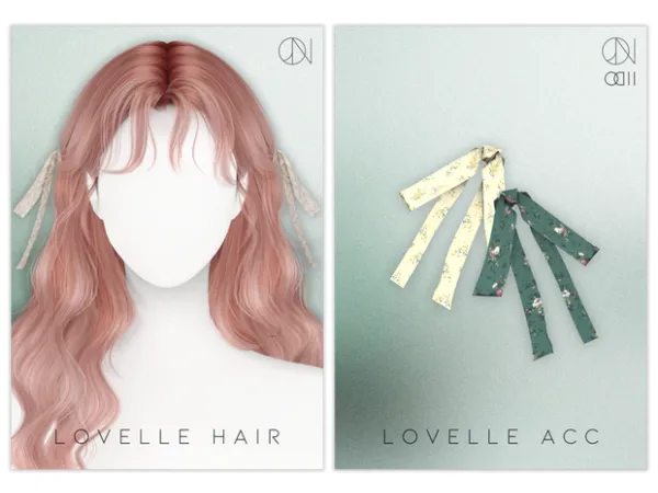 [JINO] HAIR N10 LOVELLE + ACC N3 LOVELLE RIBBON