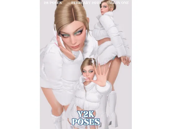 (TS4) Y2K poses |Pose Pack & CAS| by helgatisha
