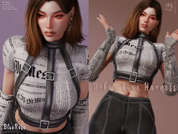 Alpha Urban Love Harness BRsims - The Sims 4 Custom Content