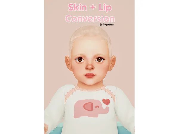 Maxis Match Skin Lip Conversion by melunn - The Sims 4 Custom Content