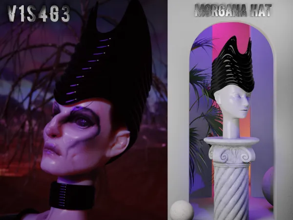 Alpha V1S4G3 Morgana Hat by v1s4g3 - The Sims 4 Custom Content