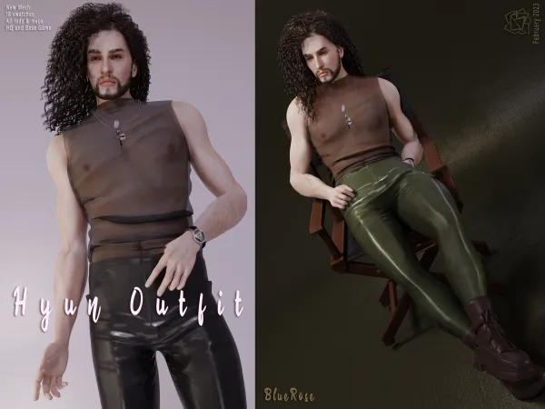 Alpha Hyun Outfit BRsims by bluerose-sims - The Sims 4 custom content