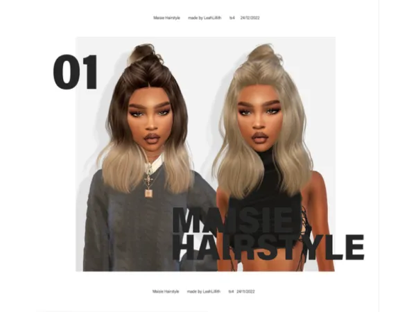 Alpha Maisie Hairstyle by leahlillith - The Sims 4 Custom Content
