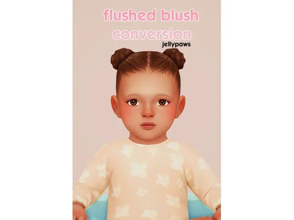 Maxis Match Flushed Blush Conversion by JellyPaws - The Sims 4 Custom Content