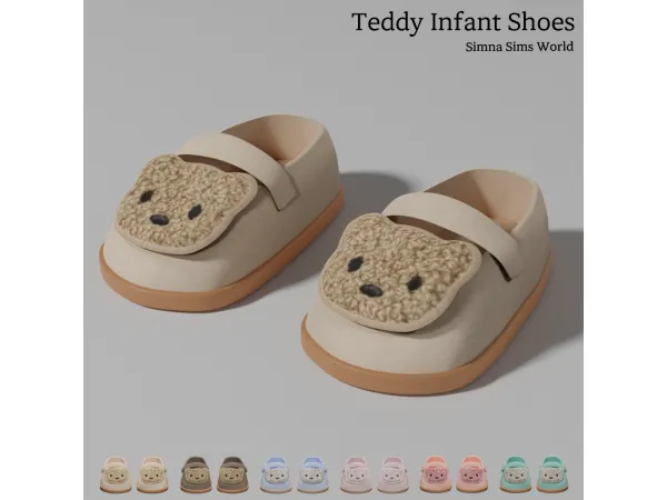 Maxis Match Teddy Shoes infant converted by simnasimsworld - The Sims 4 Custom Content