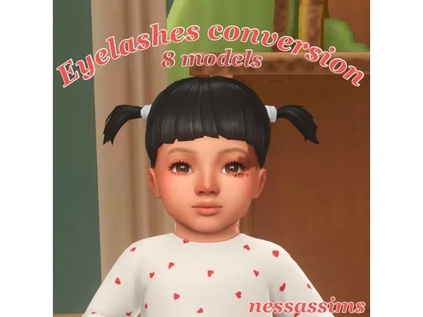 Maxis Match 2D Eyelashes conversions for infants - The Sims 4 Custom Content