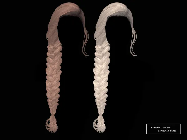 Alpha Ewing Hair - The Sims 4 Custom Content