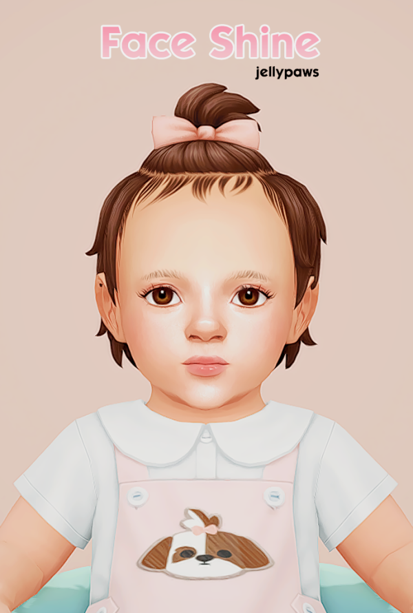 Maxis Match Face Shine Conversion by simsfinds - The Sims 4 Custom Content