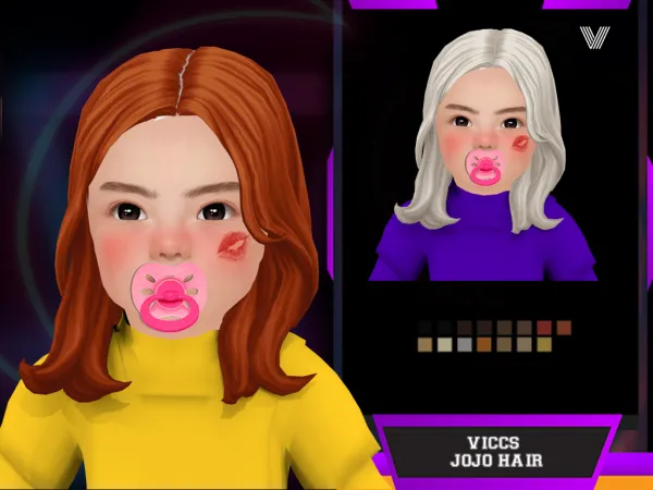 Maxis Match VICCS_ JOJO HAIR (INFANT VERSION) - The Sims 4 Custom Content