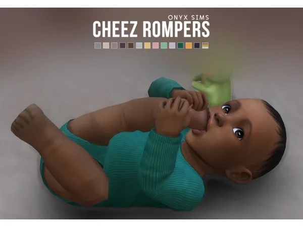 Maxis Match CHEEZ ROMPER [INFANTS] - The Sims 4 Custom Content