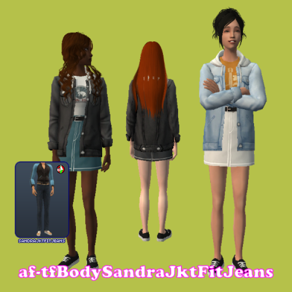 Body SandraJkt Fit Jeans by simsfinds - The Sims 2 Custom Content