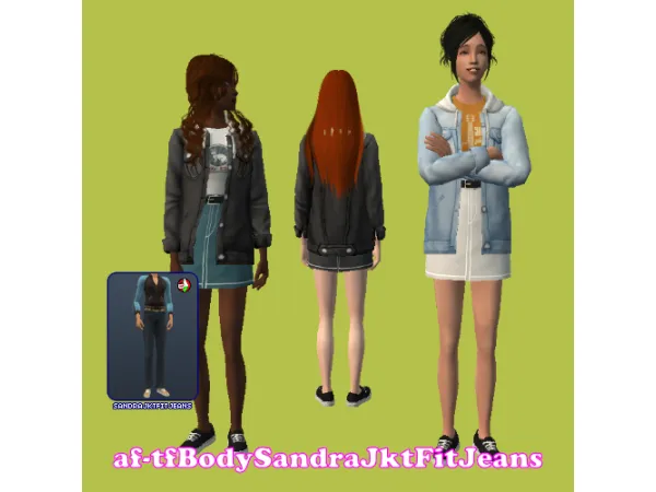 Body SandraJkt Fit Jeans - The Sims 2 Custom Content