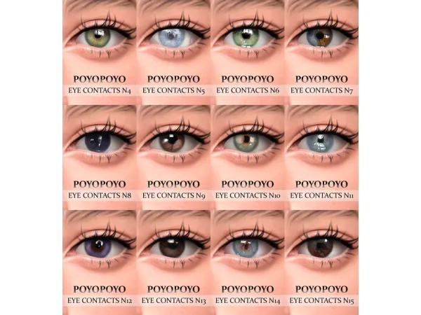 Alpha EYE CONTACTS N4 15 Infant update by PoyoPoyo - The Sims 4 Custom Content