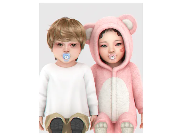 Alpha Bear Pacifier (for infants) by BackTrack - The Sims 4 Custom Content