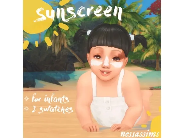 Maxis Match Sunscreen for infants - The Sims 4 Custom Content