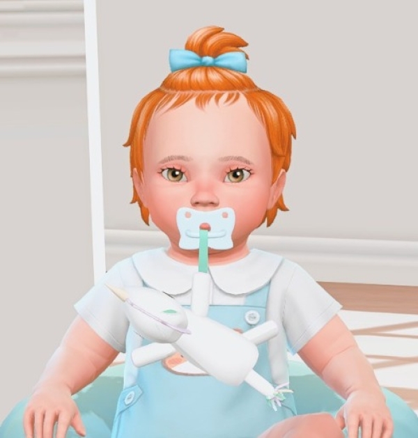 Alpha [Scarlett Bulckowisk] Butterfly Pacifier with Unicorn Plushie (Infants) by xScar - The Sims 4 Custom Content