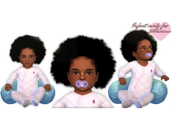 Alpha Curly Fro for Infants - The Sims 4 Custom Content