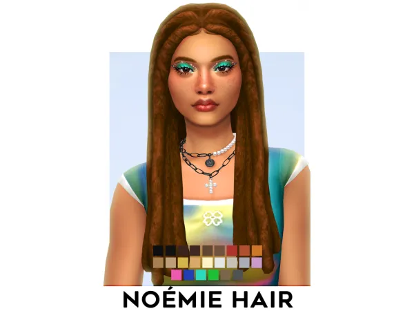 Maxis Match NOÉMIE HAIR by IMVIKAI - The Sims 4 Custom Content