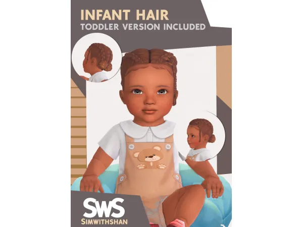 Maxis Match *GIFT* Infant Hair Mya (Toddler Version Included) by simwithshan - The Sims 4 custom content