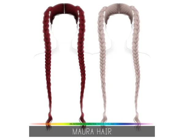 Alpha MAURA HAIR by Simpliciaty - The Sims 4 Custom Content