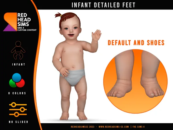 Mix INFANT DETAILED FEET - The Sims 4 Custom Content