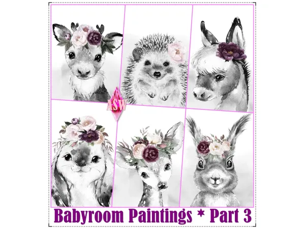 Mix Babyroom Paintings Part 3 by Annett's Sims 4 Welt ASW - The Sims 4 Custom Content
