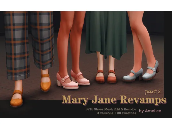 Maxis Match [ ] Mary Jane Revamps Part 2 by Amellce - The Sims 4 Custom Content