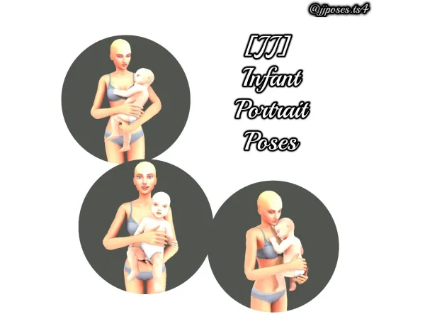 Mix Infant portrait poses - The Sims 4 Custom Content