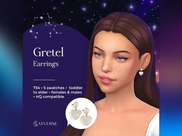 Mix Gretel Earrings - The Sims 4 Custom Content