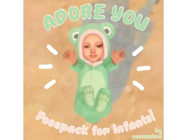 Maxis Match Adore you Posepack for infants - The Sims 4 Custom Content