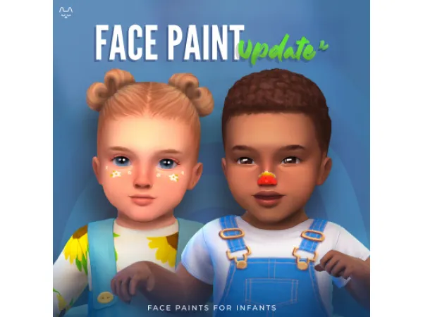 Maxis Match Face Paints updated for infants - The Sims 4 Custom Content