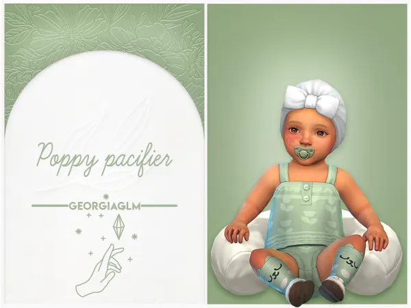 Maxis Match Poppy Pacifiers by Georgiaglm - The Sims 4 Custom Content