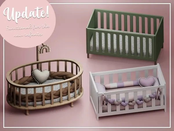 Alpha Functional Cribs for infants Update - The Sims 4 Custom Content