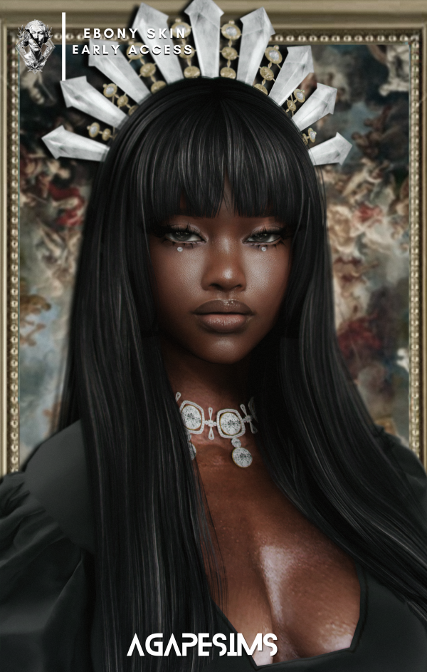 Alpha Ebony Skin by simsfinds - The Sims 4 Custom Content