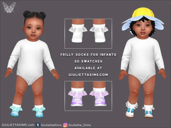 Mix FRILLY SOCKS FOR INFANTS - The Sims 4 Custom Content