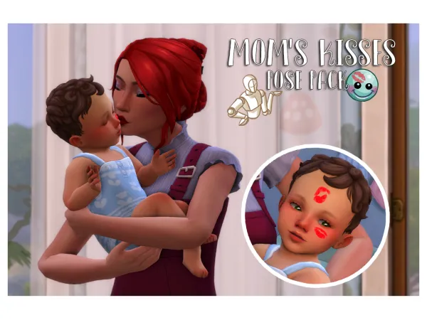 Mix Mom's Kisses Pose Pack by SamsSims - The Sims 4 Custom Content