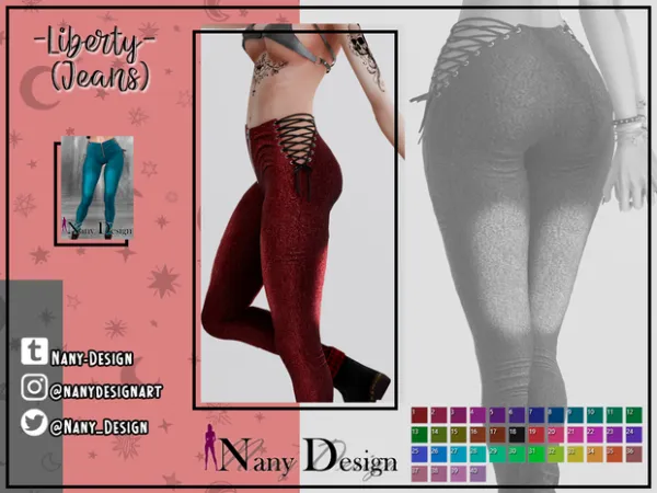 Alpha Liberty (Jeans) by Nany Design - The Sims 4 Custom Content