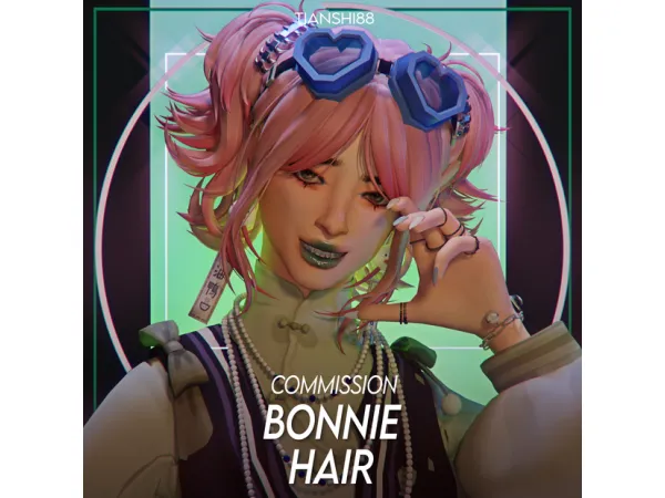 Maxis Match BONNIE HAIR ACC by tianshi88 - The Sims 4 Custom Content