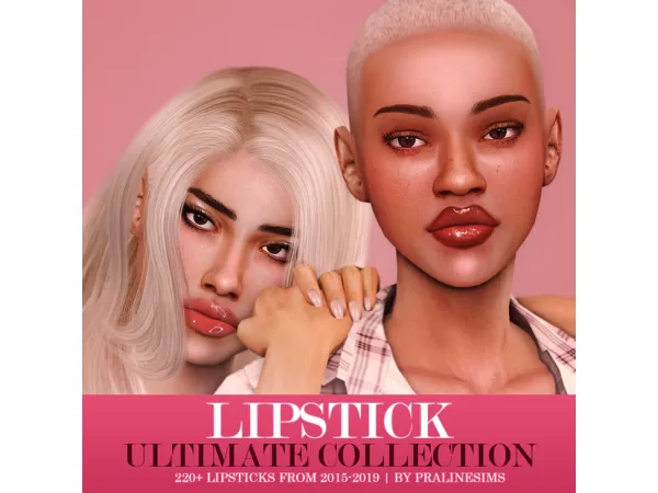 Mix LIPSTICK Ultimate Collection by Pralinesims update - The Sims 4 Custom Content