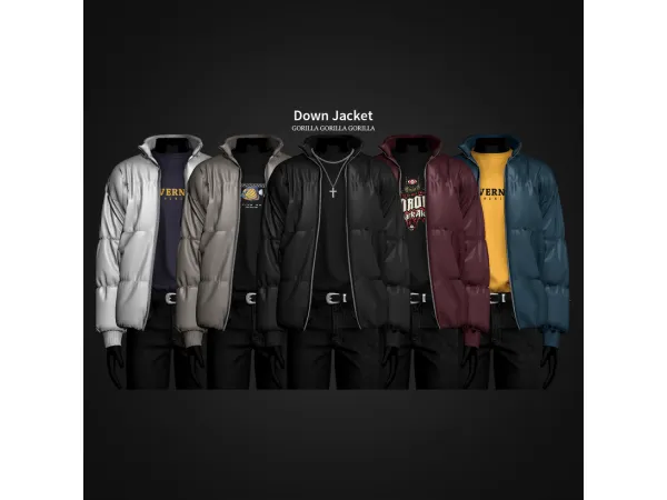 Alpha Down Jacket [01172024] by Gorillax3 Updated - The Sims 4 Custom Content