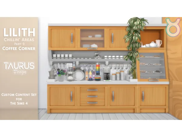 Maxis Match Lilith Chillin' Areas Part 2 (Coffee Corner) by Taurus Design - The Sims 4 Custom Content