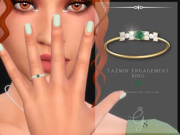 Mix Tazmin Engagement Ring by Glitterberry Sims - The Sims 4 Custom Content
