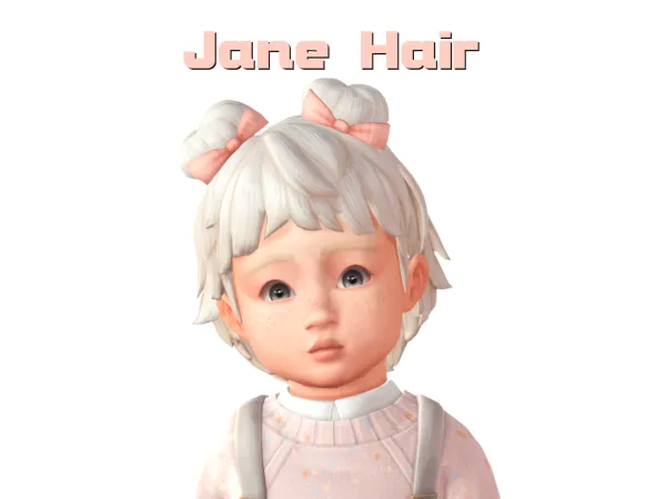 Maxis Match Jane Hair by Pixeloo - The Sims 4 Custom Content